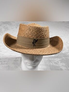 Ashworth Straw Cowboy Hat Western Golf Sun Hat USA Made One Size